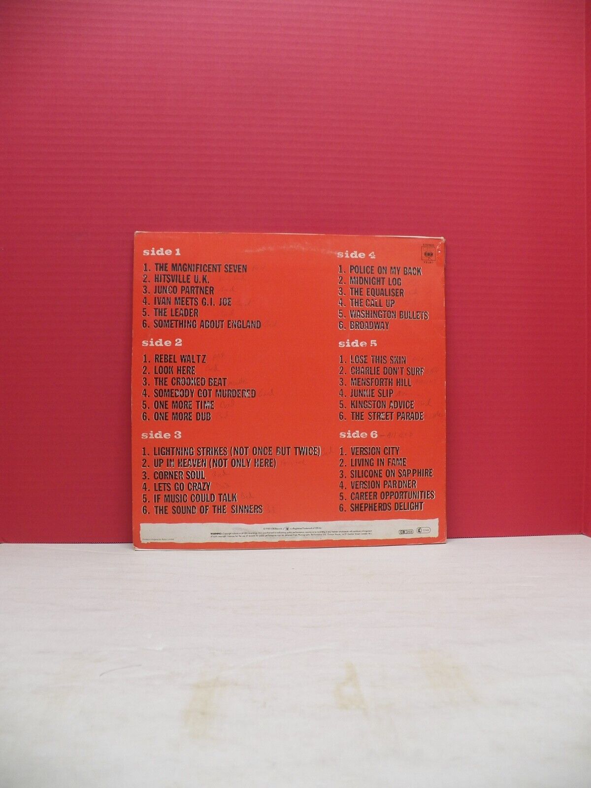 12" 3xLP VG++/EX The Clash Sandinista! 1980 CBS UK Import FSLN 1/E3X 37037 12" 3xLP VG++/EX The Clash Sandinista! 1980 CBS UK Import FSLN 1/E3X 37037
