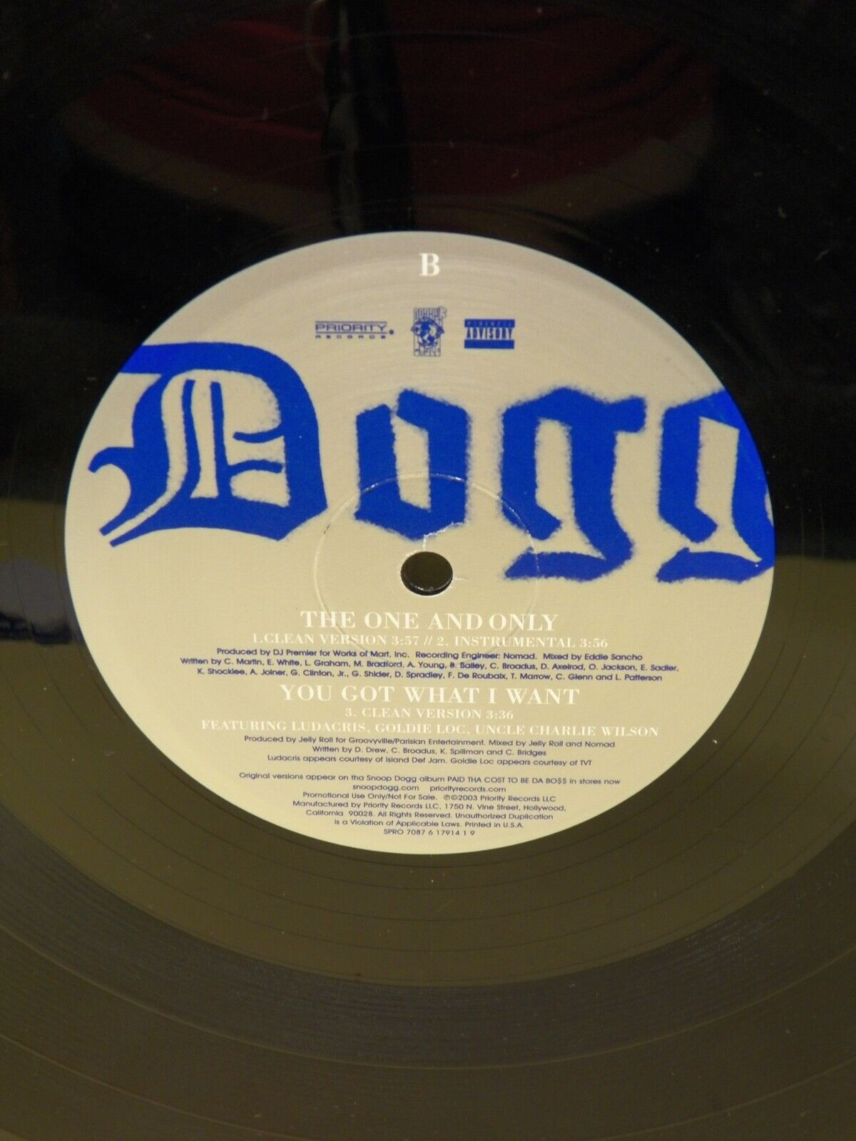 12" Single EX Snoop Dogg Lollipop 2003 Priority Records Promo 12" Single EX Snoop Dogg Lollipop 2003 Priority Records Promo
