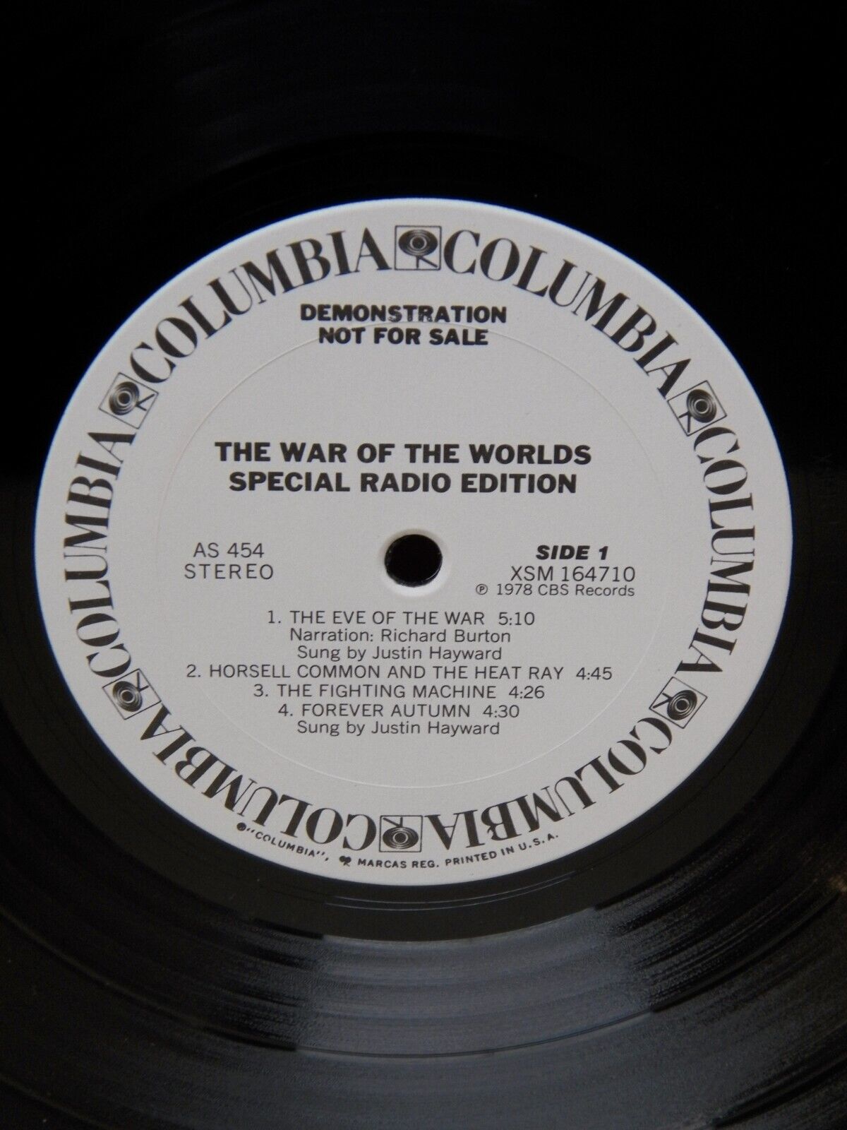 12" LP EX Jeff Wayne The War Of The Worlds-Special Radio Ed. 1978 Columbia Promo 12" LP EX Jeff Wayne The War Of The Worlds-Special Radio Ed. 1978 Columbia Promo