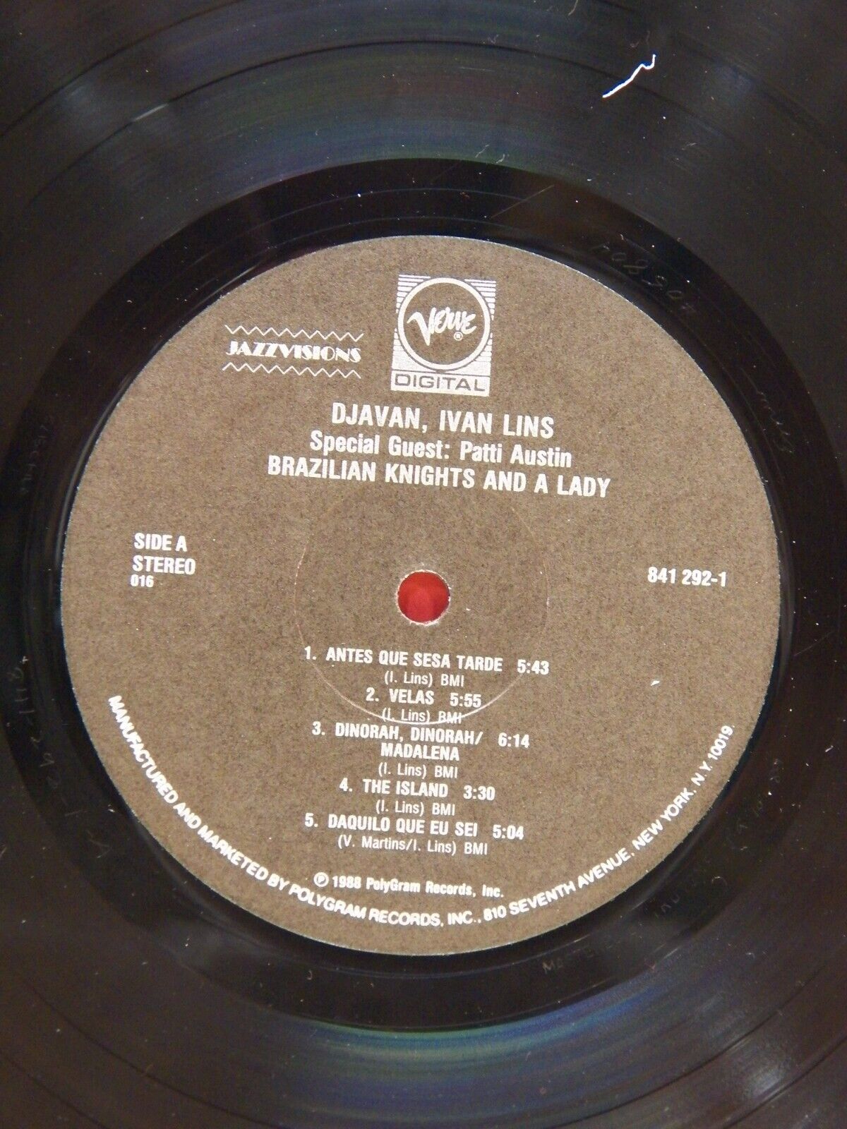 12" LP EX Djavan Ivan Lins Brazilian Knights And A Lady 1988 Verve 841 292-1 12" LP EX Djavan Ivan Lins Brazilian Knights And A Lady 1988 Verve 841 292-1