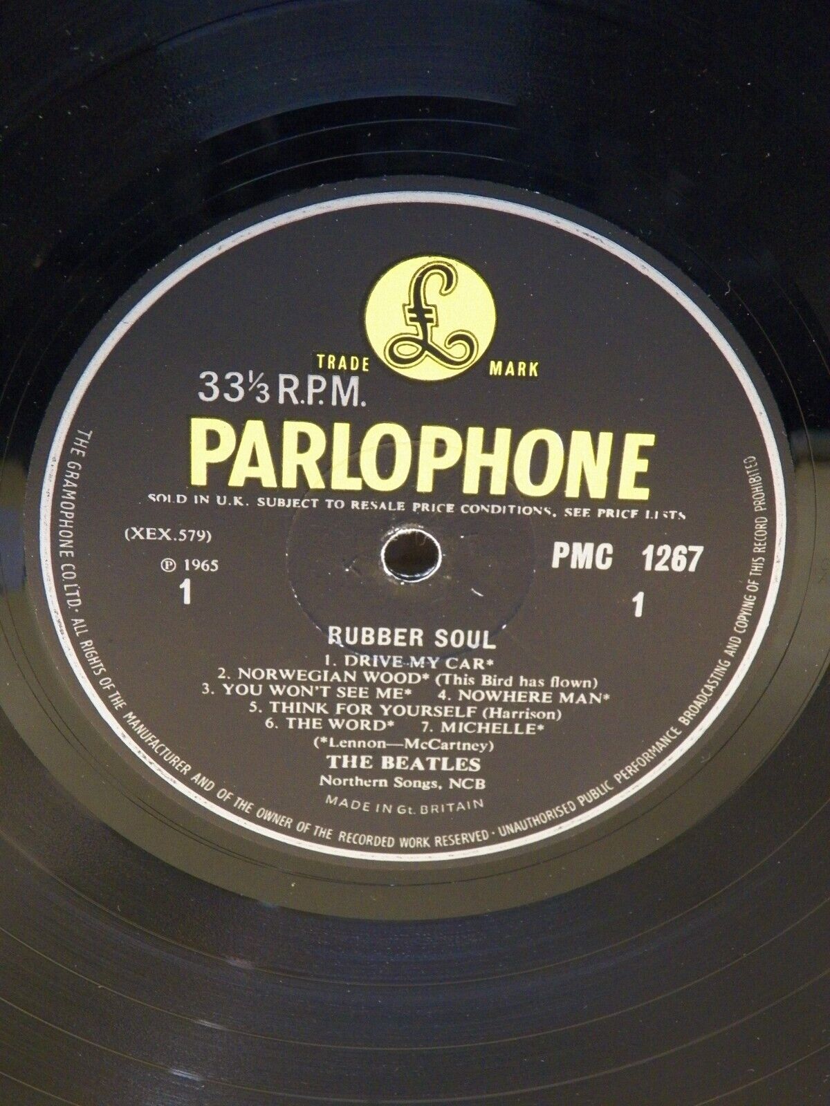 12" LP VG+ The Beatles Rubber Soul 1965 UK Import Mono 2nd Press Roman Font 12" LP VG+ The Beatles Rubber Soul 1965 UK Import Mono 2nd Press Roman Font