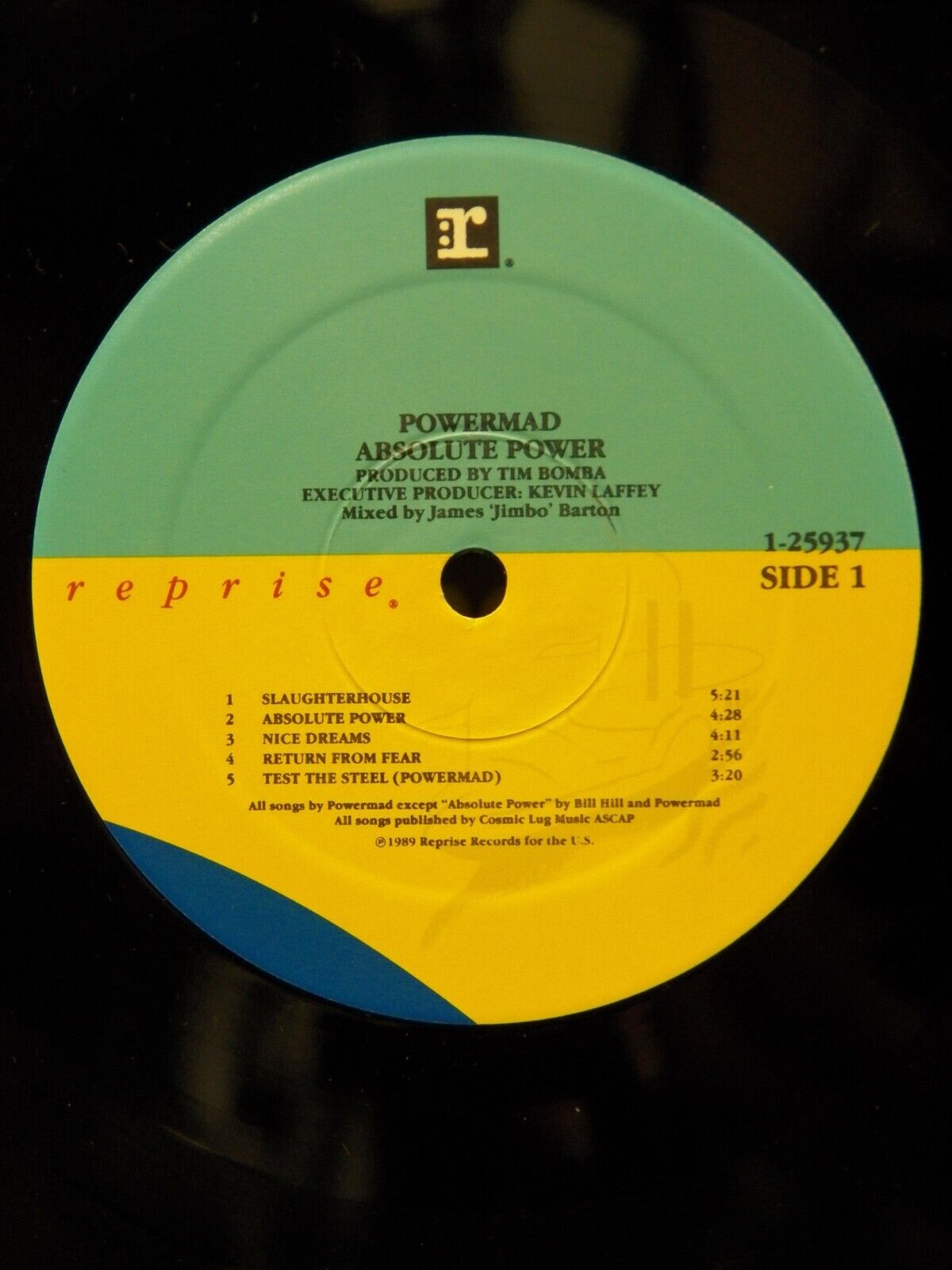 12" LP VG++/EX Powermad Absolute Power 1989 Reprise Promo DMM 9 25937-1 12" LP VG++/EX Powermad Absolute Power 1989 Reprise Promo DMM 9 25937-1