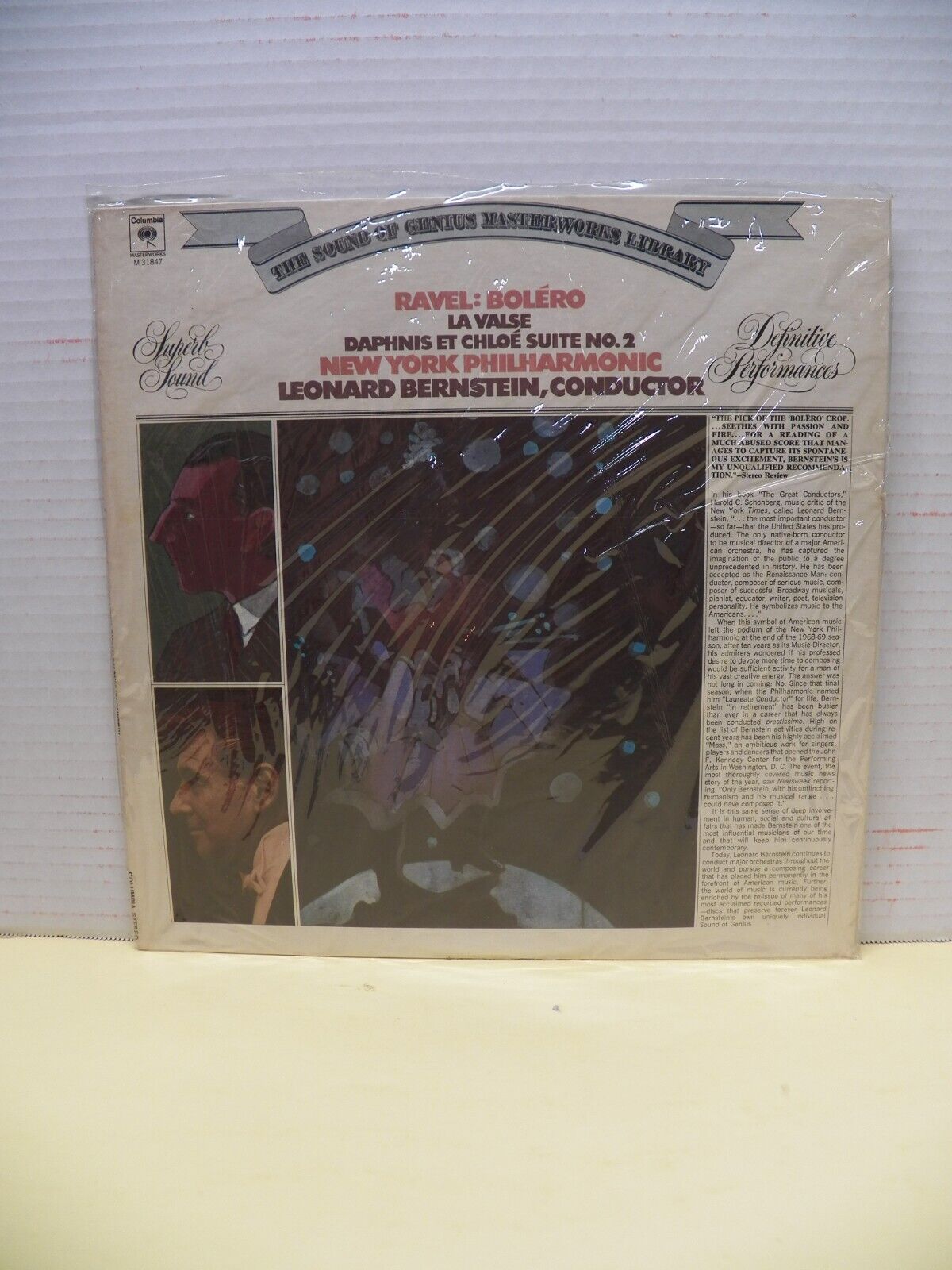 12" LP Bernstein/NY Philharmonic Ravel: Bolero/La Valse 1973 Columbia Reissue 12" LP Bernstein/NY Philharmonic Ravel: Bolero/La Valse 1973 Columbia Reissue