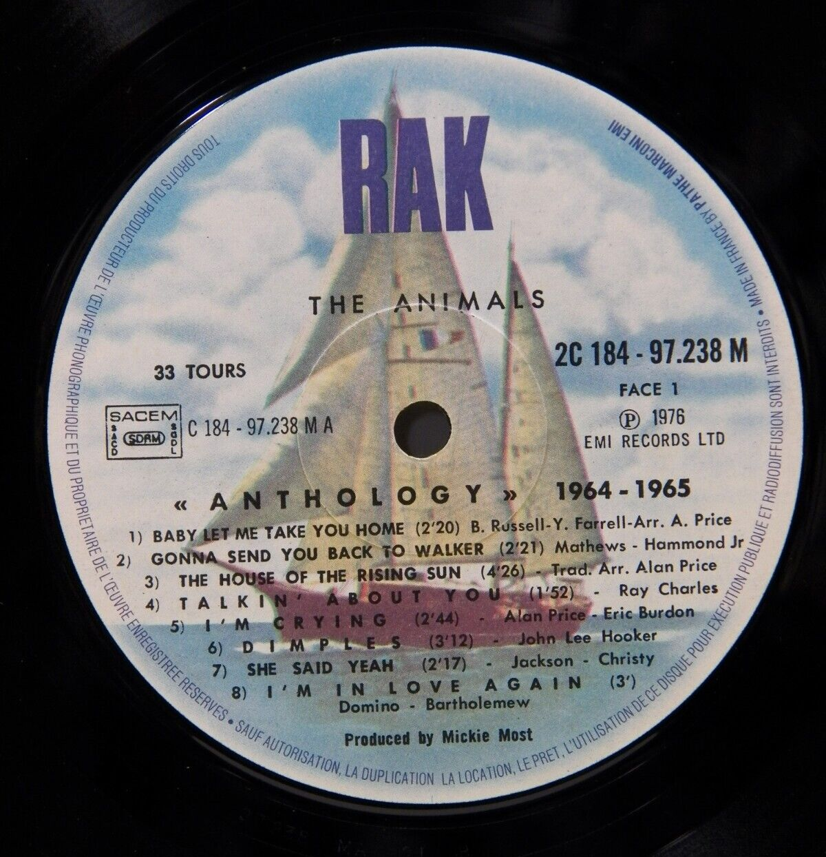 12" 2xLP NM The Animals Animals Anthology 1978 Rak Import Reissue 2C 184-97238/9 12" 2xLP NM The Animals Animals Anthology 1978 Rak Import Reissue 2C 184-97238/9