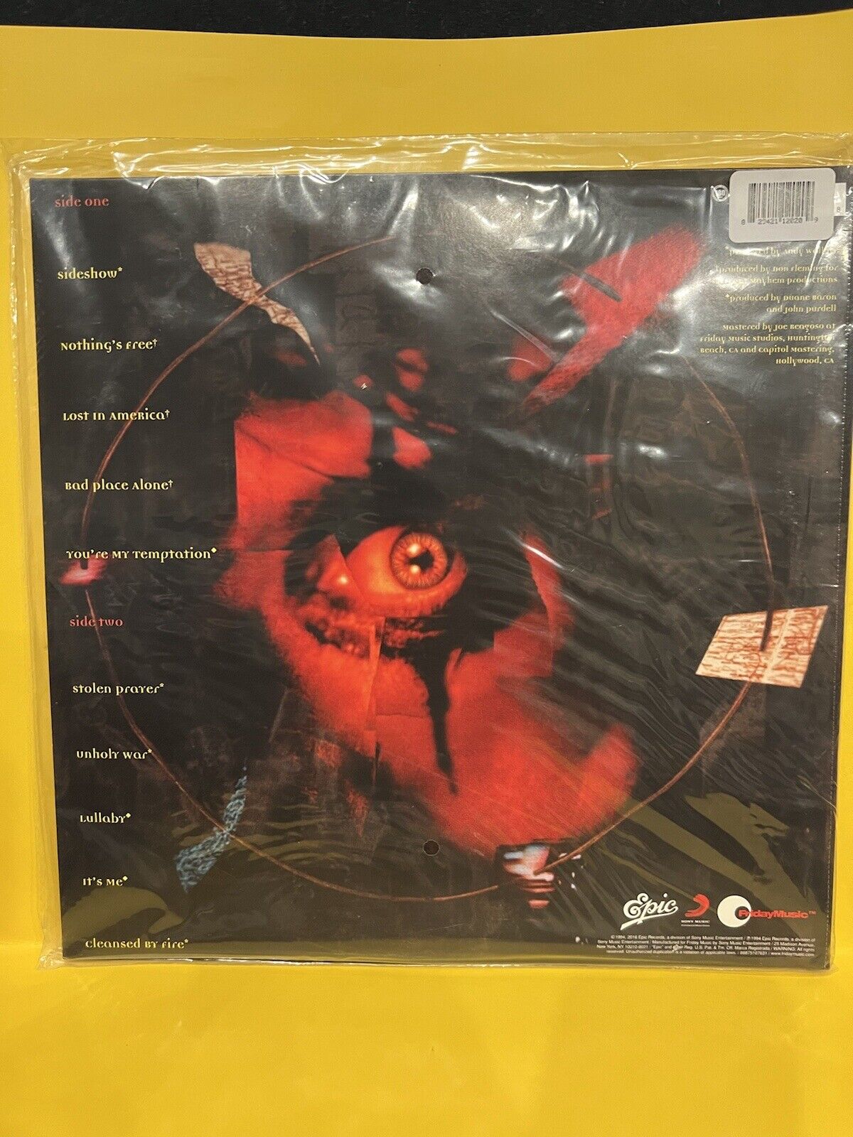 Rare Sealed Vinyl Record LP Alice Cooper The Last Temptation Blue Vinyl 180 Gram Rare Sealed Vinyl Record LP Alice Cooper The Last Temptation Blue Vinyl 180 Gram