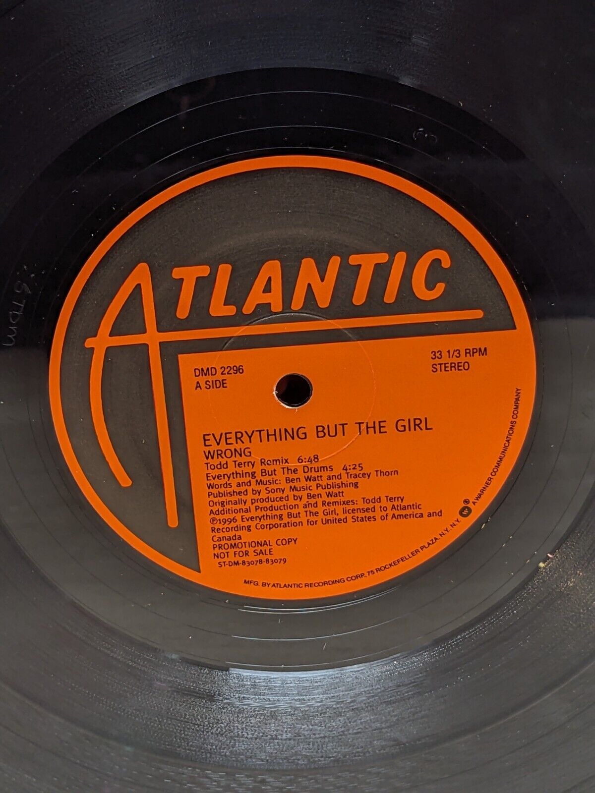2x12" Single EX Everything But The Girl Wrong 1996 Atlantic Promo DMD 2296 2x12" Single EX Everything But The Girl Wrong 1996 Atlantic Promo DMD 2296