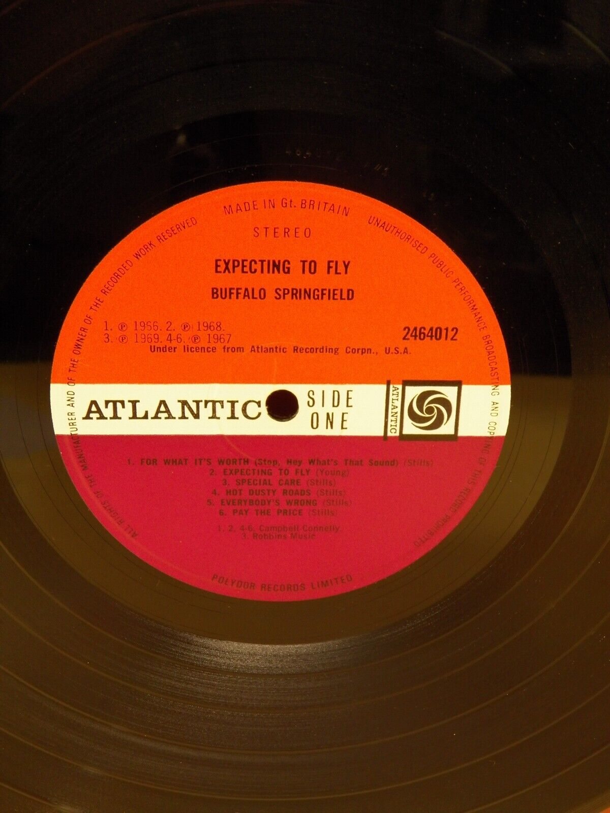 12" LP VG++/EX Buffalo Springfield Expecting To Fly 1970 Atlantic UK Import 12" LP VG++/EX Buffalo Springfield Expecting To Fly 1970 Atlantic UK Import