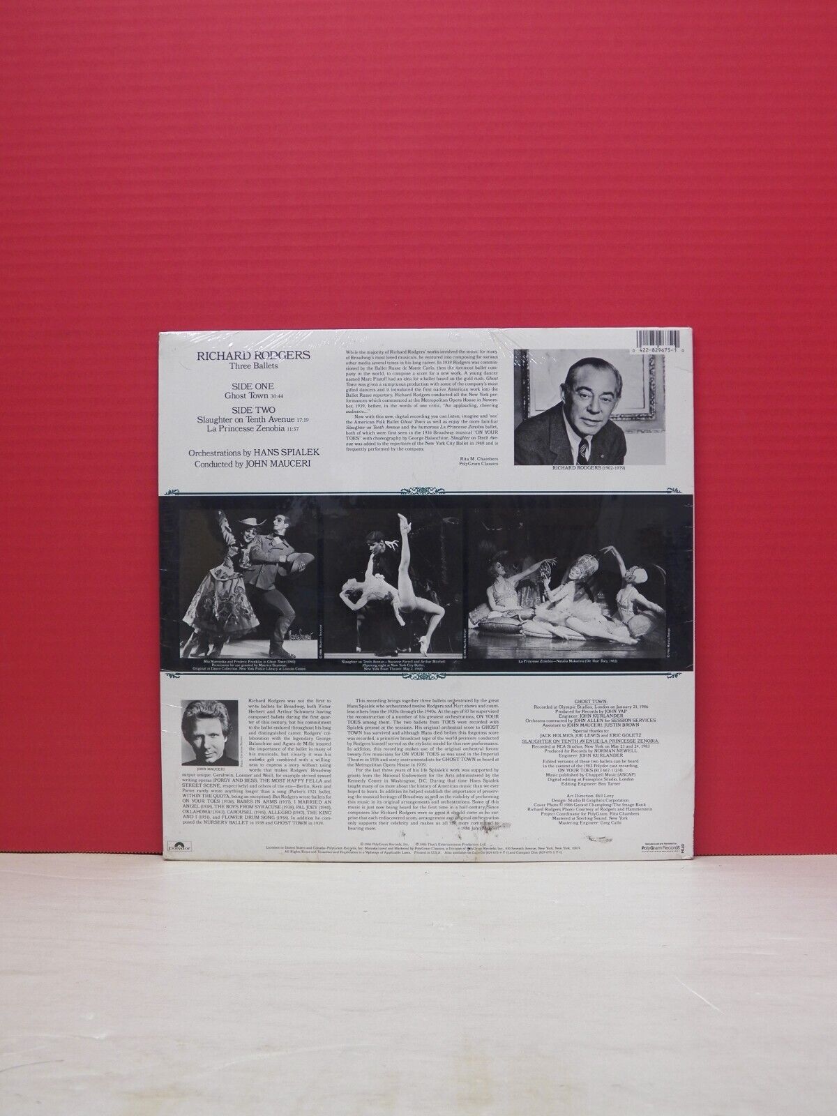 Sealed 12" LP Richard Rodgers/John Mauceri Three Ballets 1986 Polydor Sealed 12" LP Richard Rodgers/John Mauceri Three Ballets 1986 Polydor