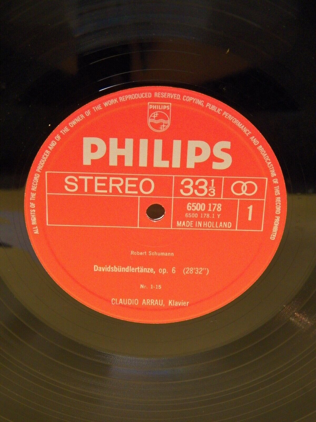 12" LP EX Claudio Arrau Schumann Davidsbundlertanze 1971 Philips UK Import 12" LP EX Claudio Arrau Schumann Davidsbundlertanze 1971 Philips UK Import
