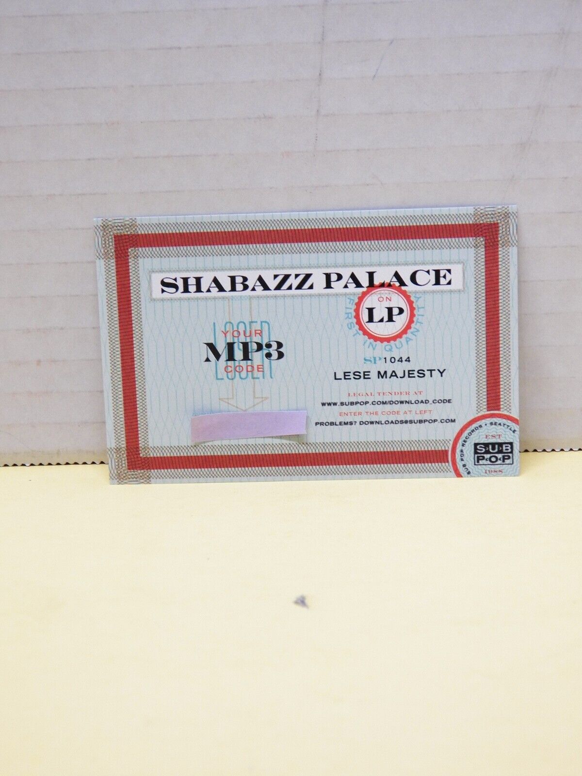 12" 2xLP VG++/EX Shabazz Palaces Lese Majesty 2014 Sub Pop Etched SP1044 12" 2xLP VG++/EX Shabazz Palaces Lese Majesty 2014 Sub Pop Etched SP1044