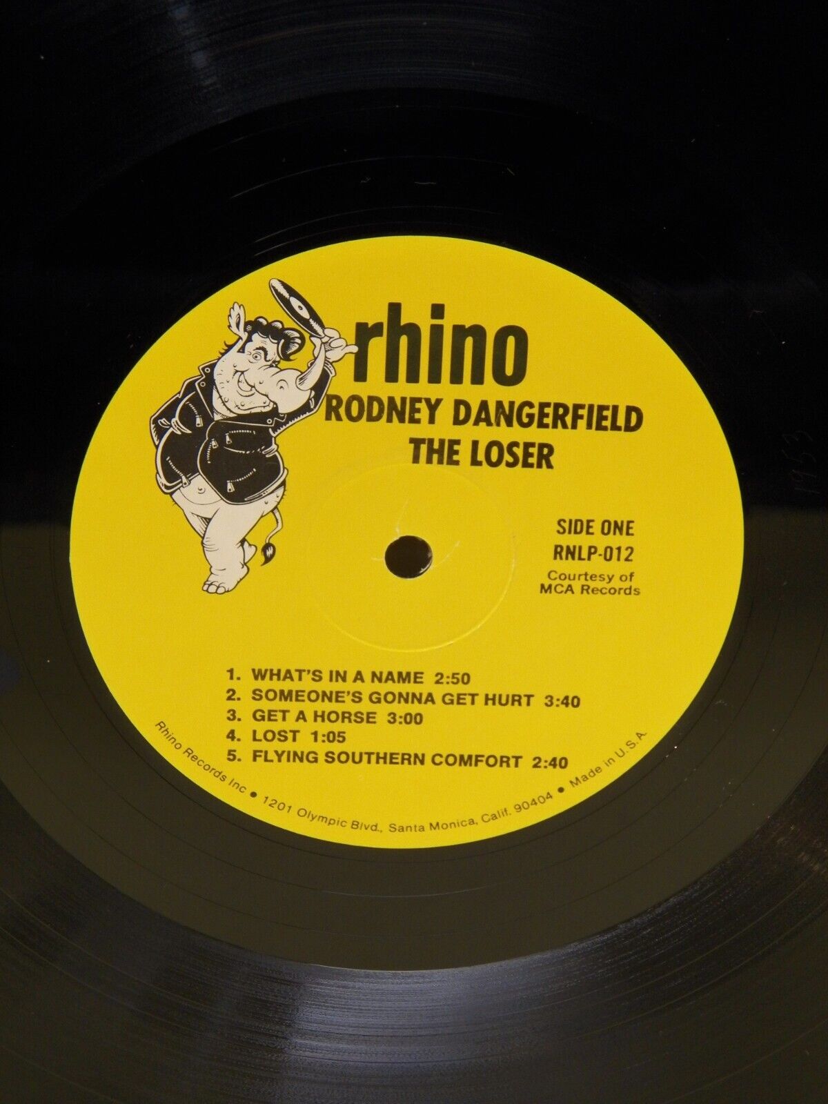 12" LP VG++/EX Rodney Dangerfield The Loser Rhino Records Reissue Promo RNLP 012 12" LP VG++/EX Rodney Dangerfield The Loser Rhino Records Reissue Promo RNLP 012