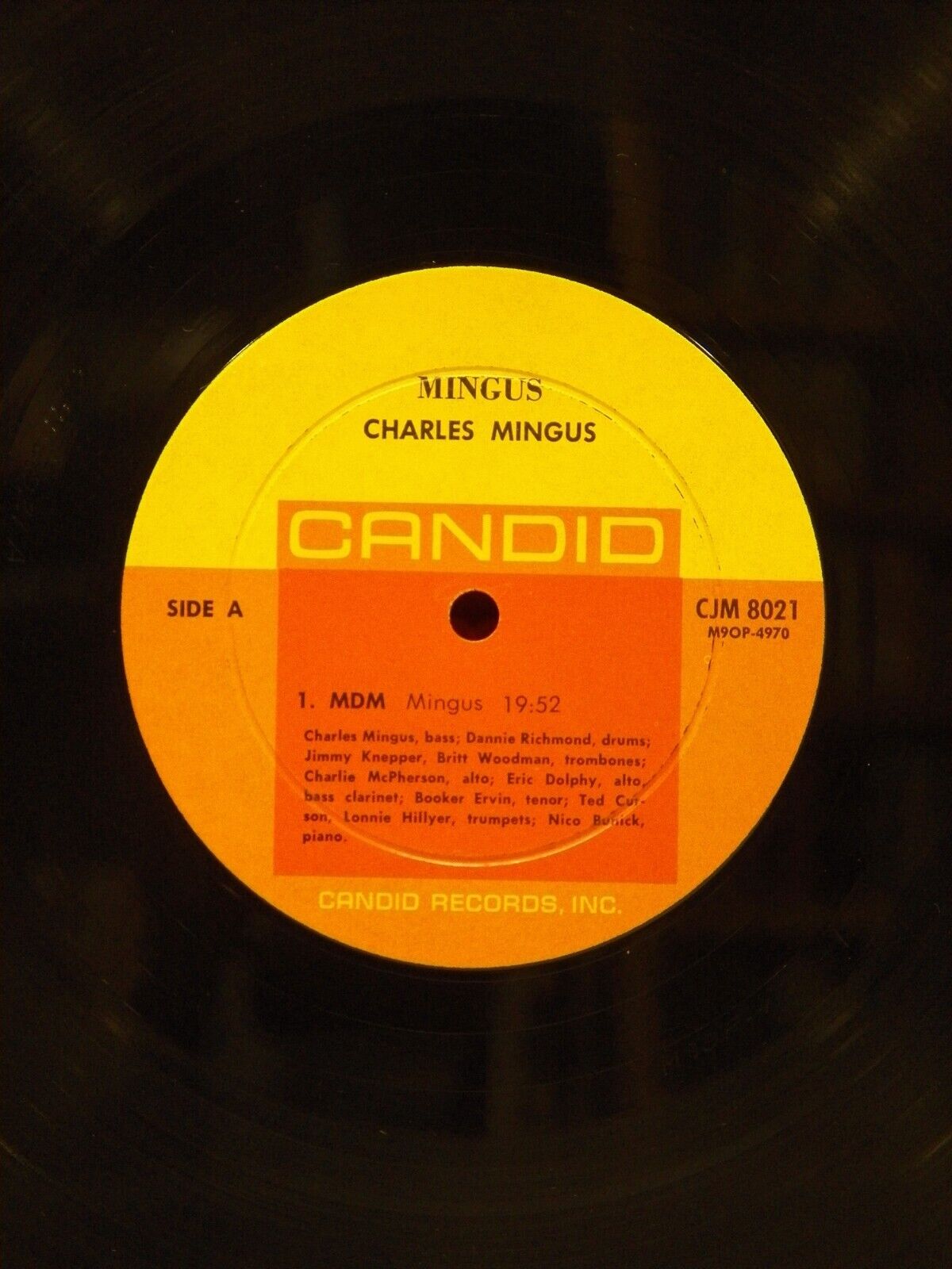 12" LP VG++/EX Charles Mingus Mingus 1961 Candid Mono CJM 8021 12" LP VG++/EX Charles Mingus Mingus 1961 Candid Mono CJM 8021