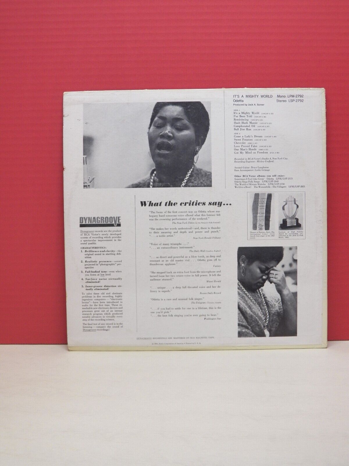 12" LP NM Odetta It's A Mighty World 1964 RCA Victor Stereo LSP-2792 12" LP NM Odetta It's A Mighty World 1964 RCA Victor Stereo LSP-2792