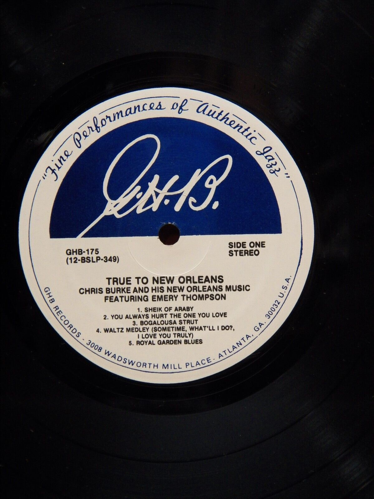 12" LP VG++/EX Chris Burke True To New Orleans 1984 GHB Autographed GHB-175 12" LP VG++/EX Chris Burke True To New Orleans 1984 GHB Autographed GHB-175