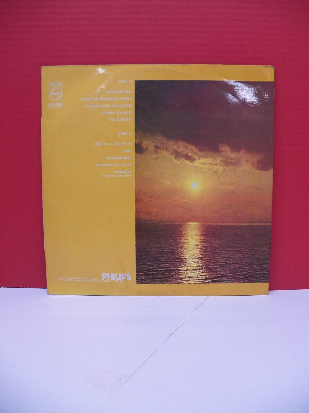 12" LP VG+ Joan Manuel Serrat Mediterraneo 1982 Philips Colombia Import Reissue 12" LP VG+ Joan Manuel Serrat Mediterraneo 1982 Philips Colombia Import Reissue