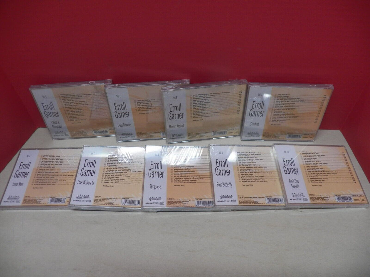 Sealed 9xCD Lot Erroll Garner Vols. 1-4, 6-10 2003 Documents Mono Germany Import Sealed 9xCD Lot Erroll Garner Vols. 1-4, 6-10 2003 Documents Mono Germany Import