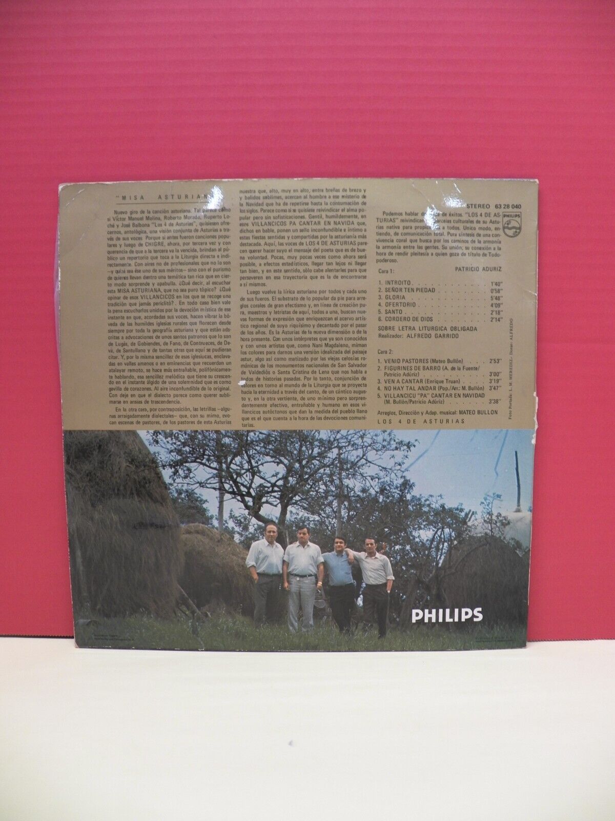 Los Cuatro De Asturias Misa Asturiana Y Villancicos En Bable 1972 Philips Import Los Cuatro De Asturias Misa Asturiana Y Villancicos En Bable 1972 Philips Import