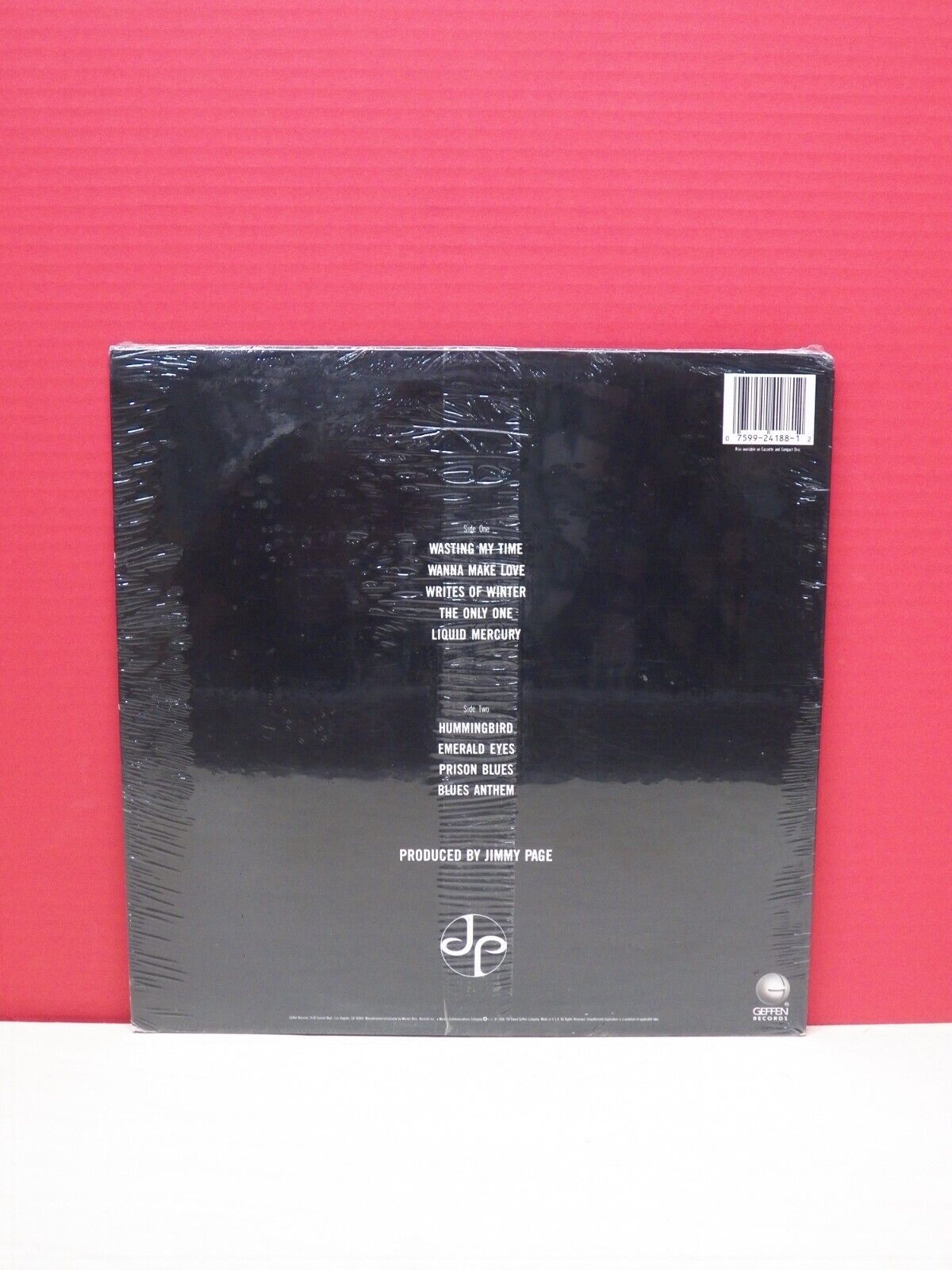 Sealed 12" LP Jimmy Page Outrider 1988 Geffen Records GHS 24188 Sealed 12" LP Jimmy Page Outrider 1988 Geffen Records GHS 24188