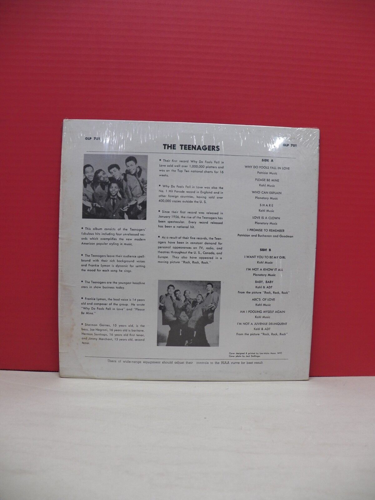 12" LP EX The Teenagers Featuring Frankie Lymon 1973 Gee Reissue Stereo GLP 701 12" LP EX The Teenagers Featuring Frankie Lymon 1973 Gee Reissue Stereo GLP 701