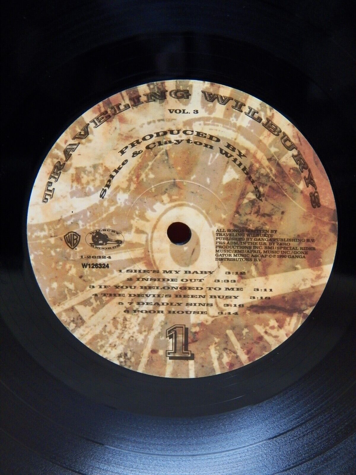 12" LP EX Traveling Wilburys Vol. 3 1990 Warner Bros. Club Edition W1-26324 12" LP EX Traveling Wilburys Vol. 3 1990 Warner Bros. Club Edition W1-26324