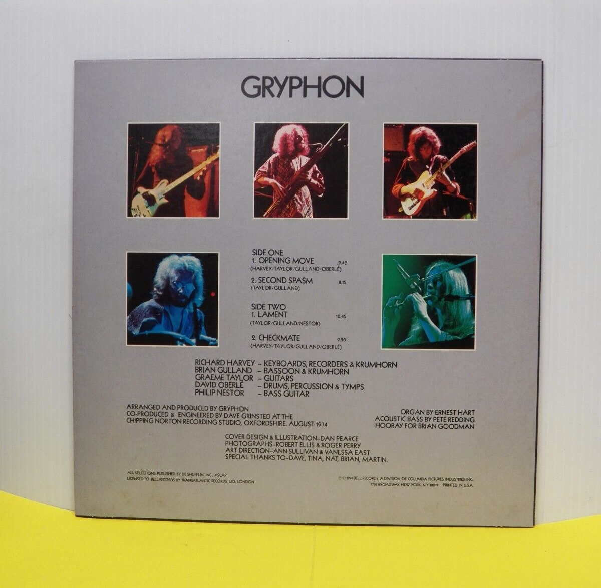 12" LP EX Gryphon Red Queen To Gryphon Three 1974 Bell Records BELL 1316 12" LP EX Gryphon Red Queen To Gryphon Three 1974 Bell Records BELL 1316
