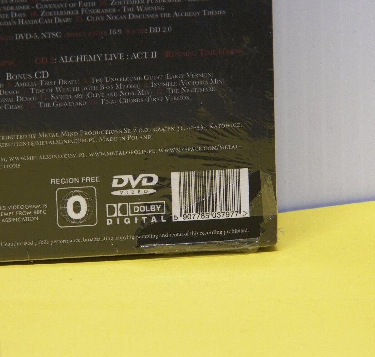 Sealed 3xCD/2xDVD Box Set Clive Nolan Alchemy Live 2013 Metal Mind Import Sealed 3xCD/2xDVD Box Set Clive Nolan Alchemy Live 2013 Metal Mind Import