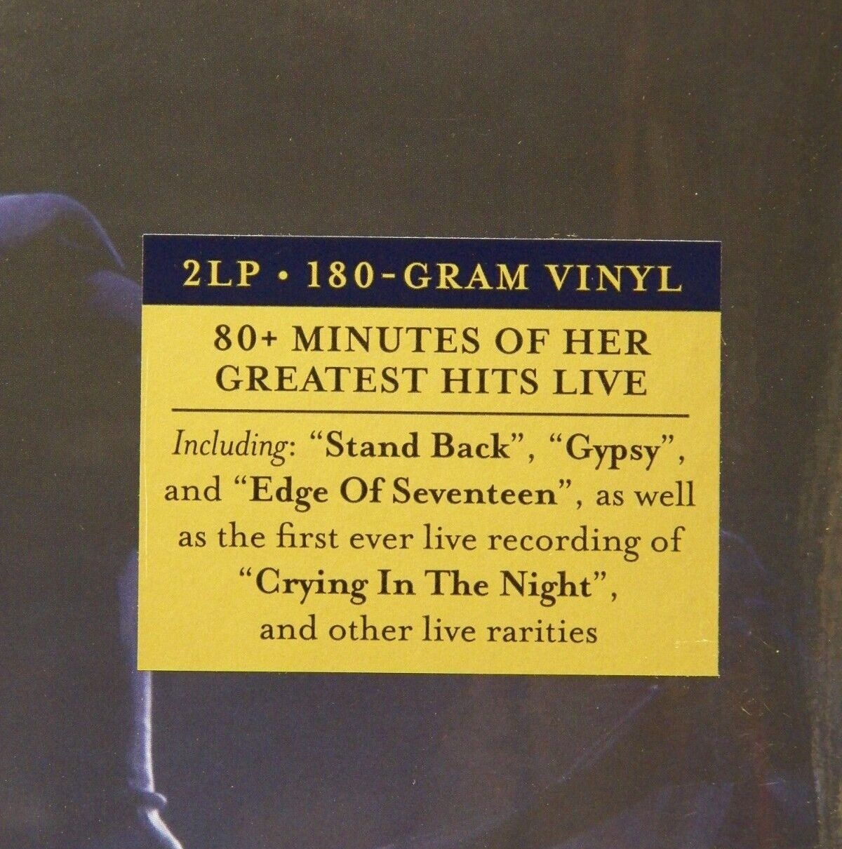 12" 2xLP Stevie Nicks Live In Concert, The 24 Karat Gold Tour 2020 180G Import 12" 2xLP Stevie Nicks Live In Concert, The 24 Karat Gold Tour 2020 180G Import