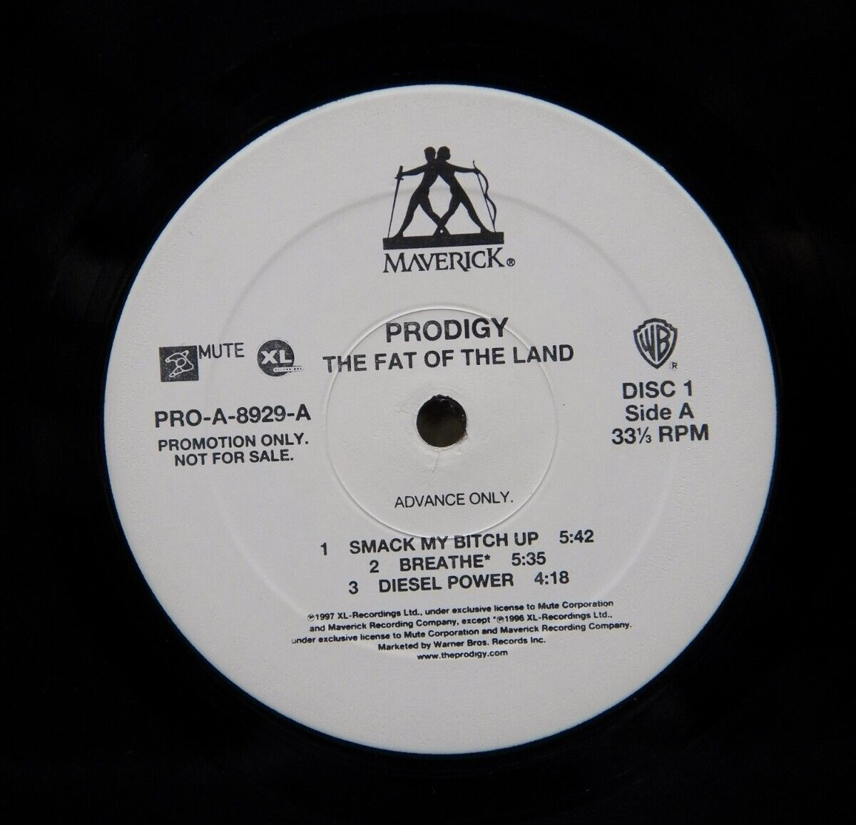 12" 2xLP VG++/EX Prodigy The Fat Of The Land 1997 Maverick Promo PRO-A-8929-A 12" 2xLP VG++/EX Prodigy The Fat Of The Land 1997 Maverick Promo PRO-A-8929-A