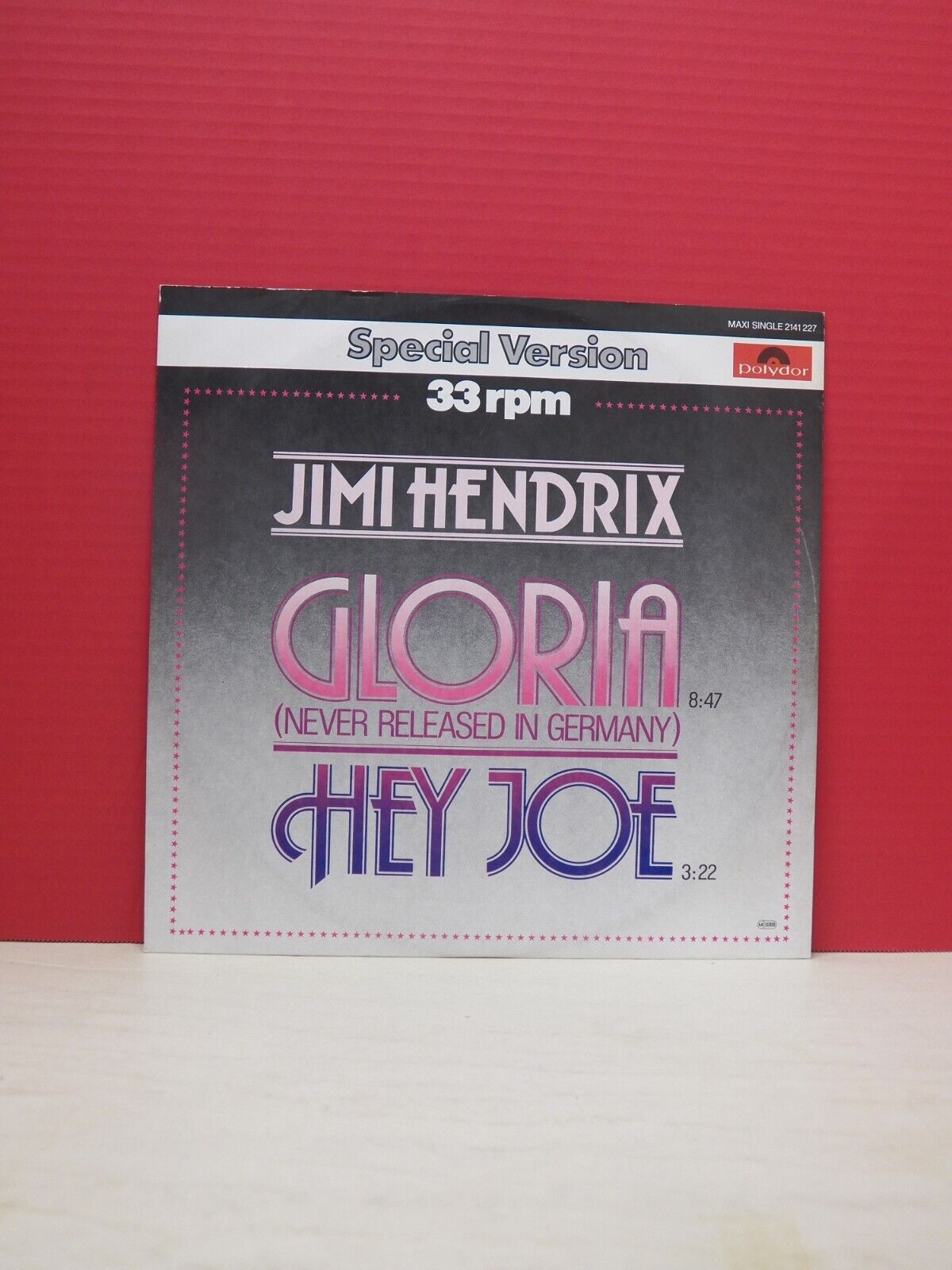 12" Single VG++/EX Jimi Hendrix Gloria / Hey Joe 1980 Polydor Germany Import 12" Single VG++/EX Jimi Hendrix Gloria / Hey Joe 1980 Polydor Germany Import