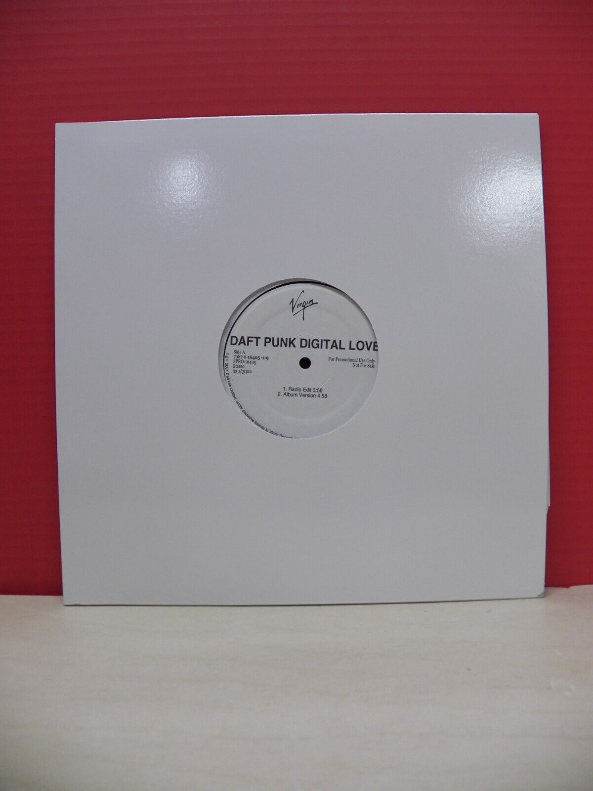 12" Single VG++/EX Daft Punk Digital Love 2001 Virgin Promo SPRO-16405 12" Single VG++/EX Daft Punk Digital Love 2001 Virgin Promo SPRO-16405