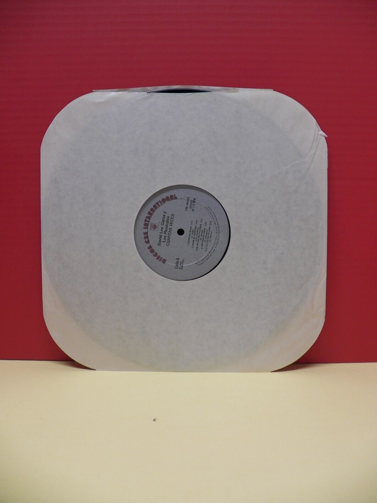 12" LP VG++/EX David Lee Garza Y Los Musicales Cuantas Veces 1986 CBS Promo 12" LP VG++/EX David Lee Garza Y Los Musicales Cuantas Veces 1986 CBS Promo