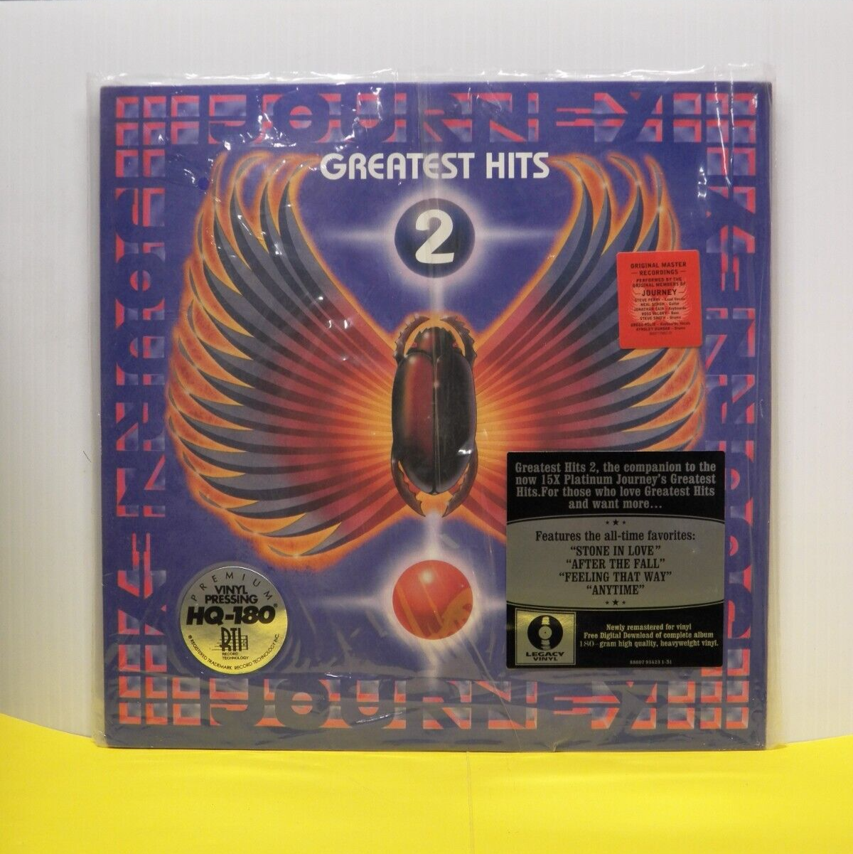 12" 2xLP M- Journey Greatest Hits 2 2011 Columbia/Legacy Remastered 180G Promo 12" 2xLP M- Journey Greatest Hits 2 2011 Columbia/Legacy Remastered 180G Promo