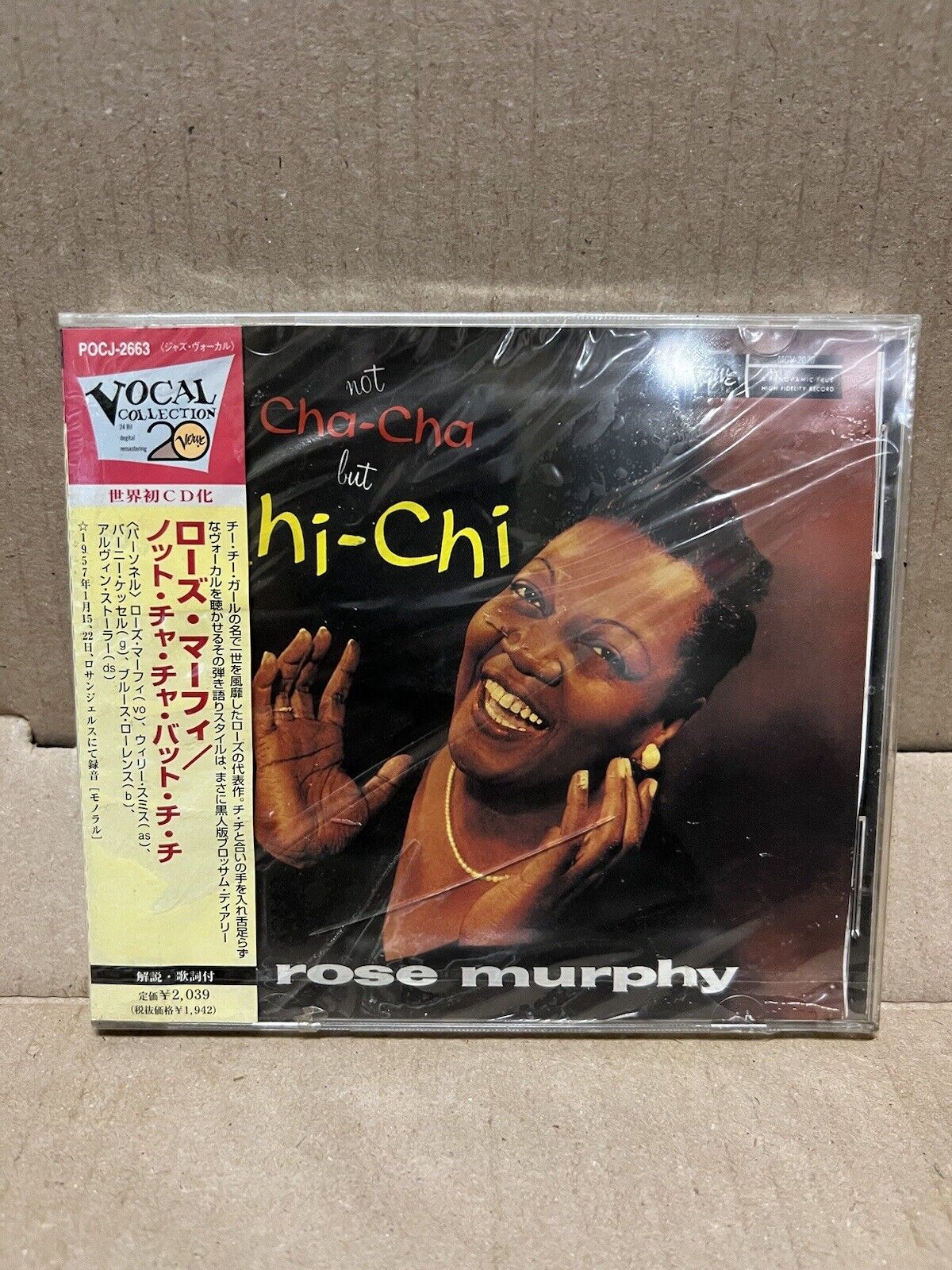 Sealed CD Rose Murphy Not Cha-Cha, But Chi-Chi 1998 Verve Japanese Import Sealed CD Rose Murphy Not Cha-Cha, But Chi-Chi 1998 Verve Japanese Import