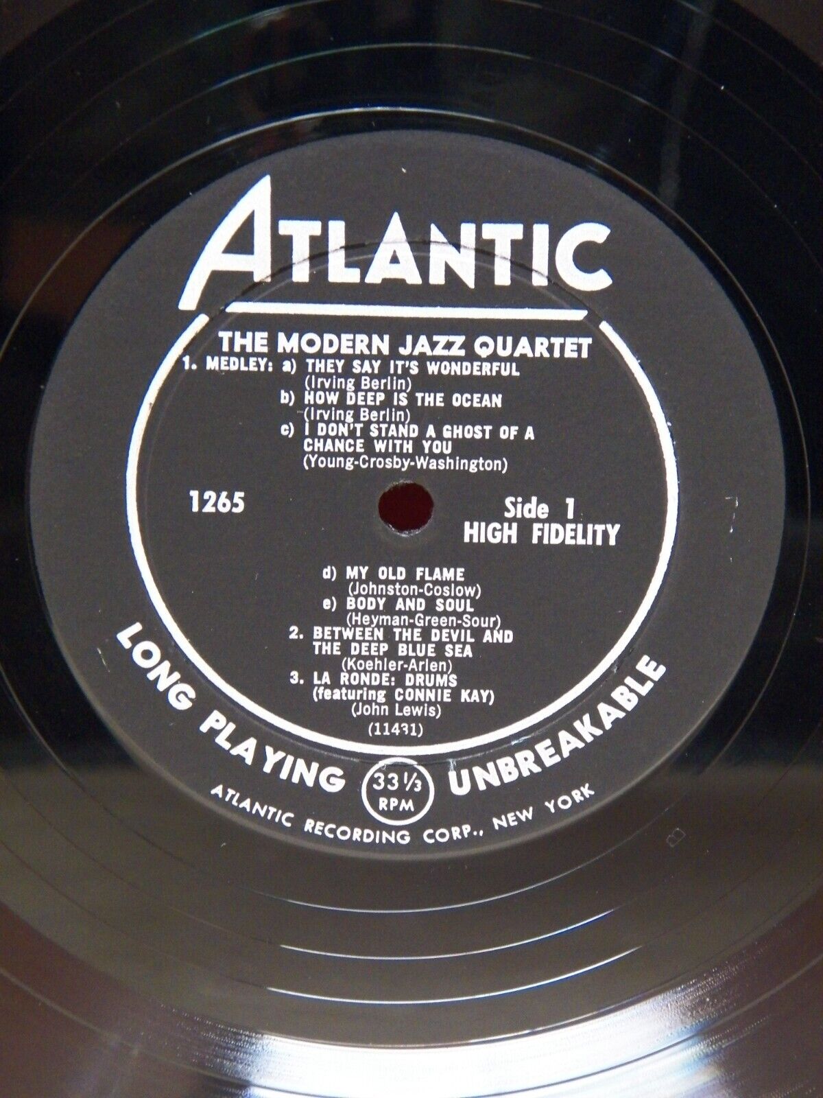 12" LP EX The Modern Jazz Quartet The Modern Jazz Quartet 1957 Atlantic Mono 12" LP EX The Modern Jazz Quartet The Modern Jazz Quartet 1957 Atlantic Mono