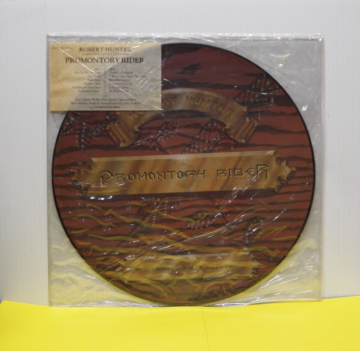 Sealed 12" Picture Disc Robert Hunter Promontory Rider 1984 Relix Records Ltd Ed Sealed 12" Picture Disc Robert Hunter Promontory Rider 1984 Relix Records Ltd Ed