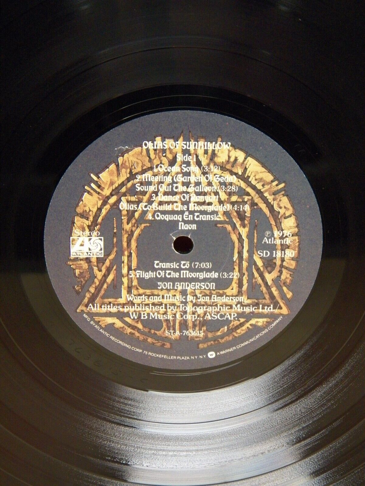 12" LP VG++/EX Jon Anderson Olias Of Sunhillow 1976 Atlantic SD 18180 12" LP VG++/EX Jon Anderson Olias Of Sunhillow 1976 Atlantic SD 18180