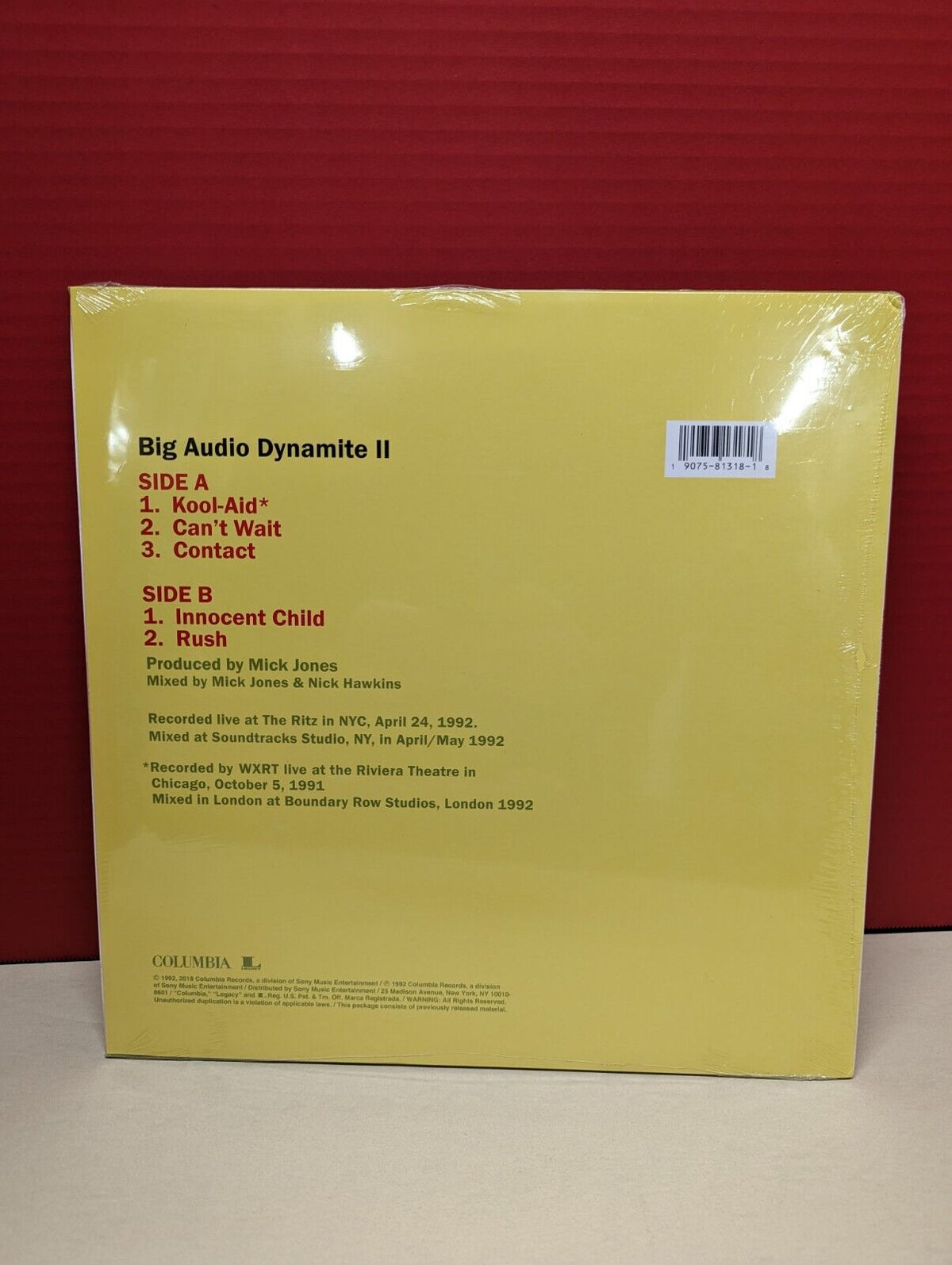 Sealed 12" EP Big Audio Dynamite II On The Road Live '92 2018 RSD Reissue Ltd Ed Sealed 12" EP Big Audio Dynamite II On The Road Live '92 2018 RSD Reissue Ltd Ed