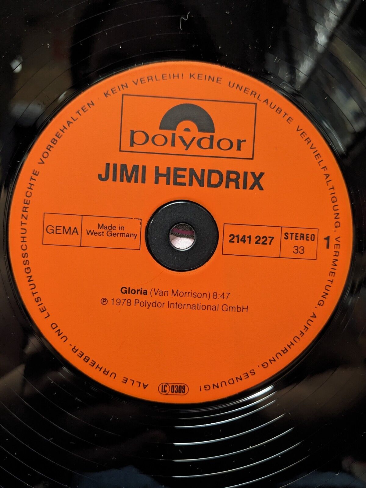 12" Single VG++/EX Jimi Hendrix Gloria / Hey Joe 1980 Polydor Germany Import 12" Single VG++/EX Jimi Hendrix Gloria / Hey Joe 1980 Polydor Germany Import