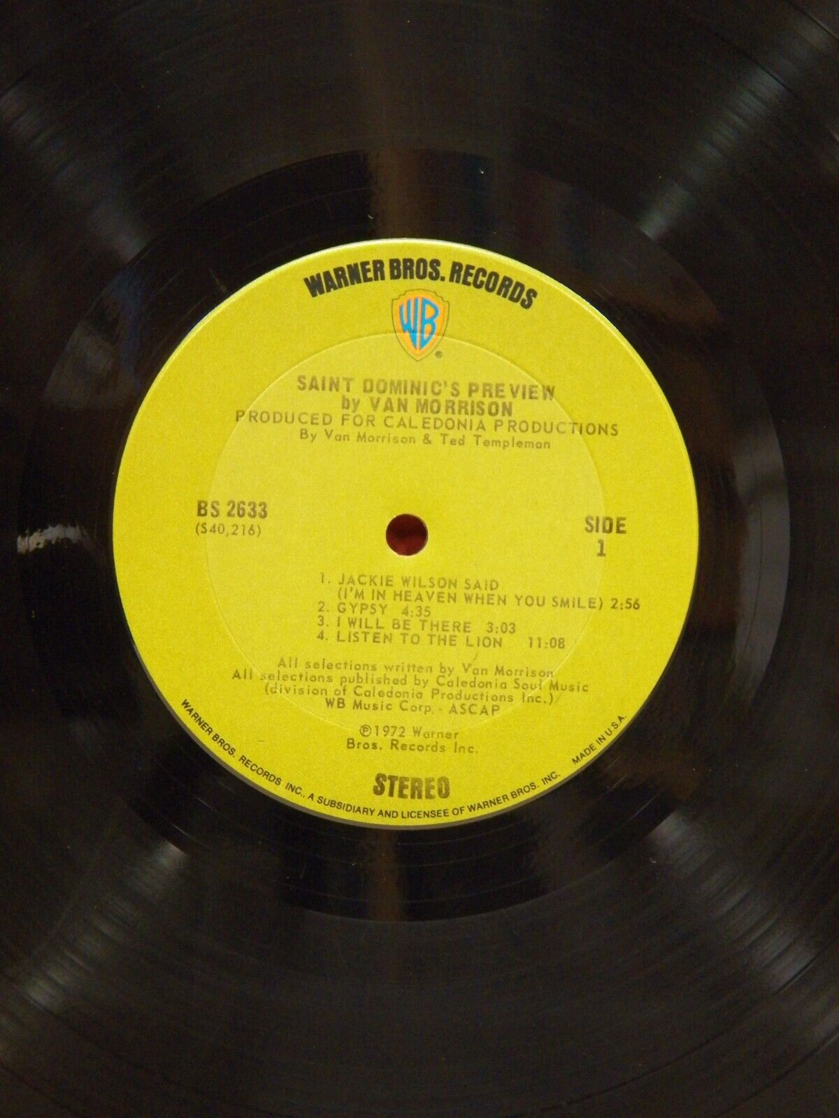 12" LP VG++/EX Van Morrison Saint Dominic's Preview 1972 Warner Bros. BS 2633 12" LP VG++/EX Van Morrison Saint Dominic's Preview 1972 Warner Bros. BS 2633