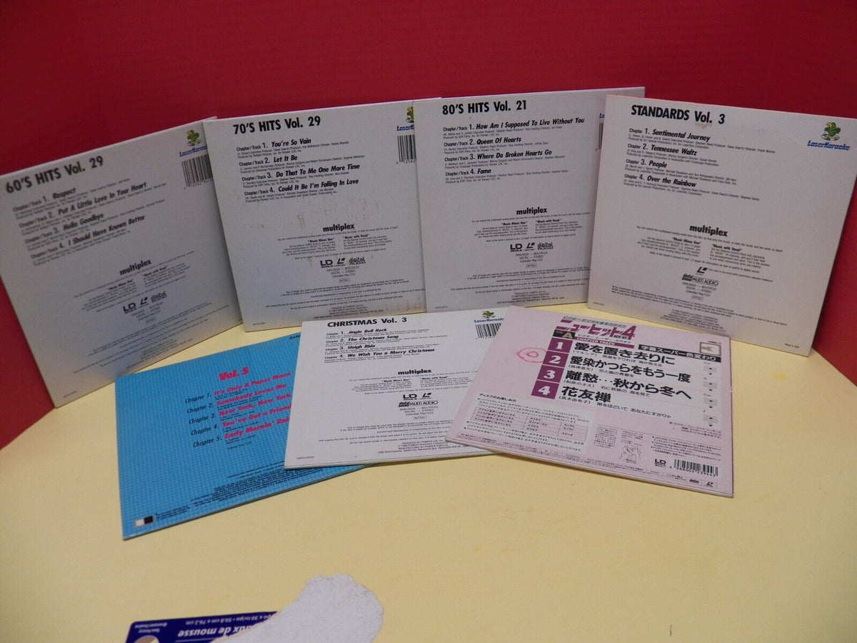 Lot of 7 Karaoke Laser Discs 60s, 70s & 80s Hits/Standards/Christmas, etc. Lot of 7 Karaoke Laser Discs 60s, 70s & 80s Hits/Standards/Christmas, etc.