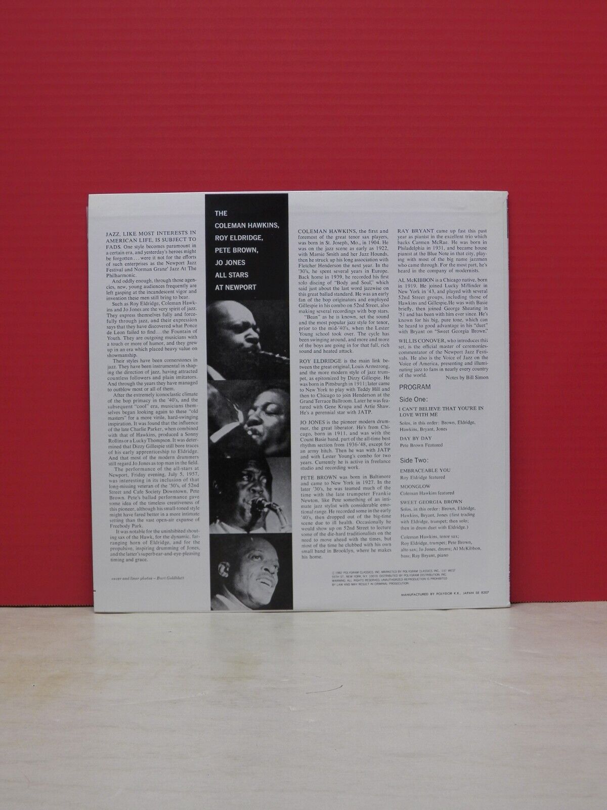 12" LP EX Hawkins, Eldridge, Brown, Jones All Stars At Newport 1982 Verve Japan 12" LP EX Hawkins, Eldridge, Brown, Jones All Stars At Newport 1982 Verve Japan
