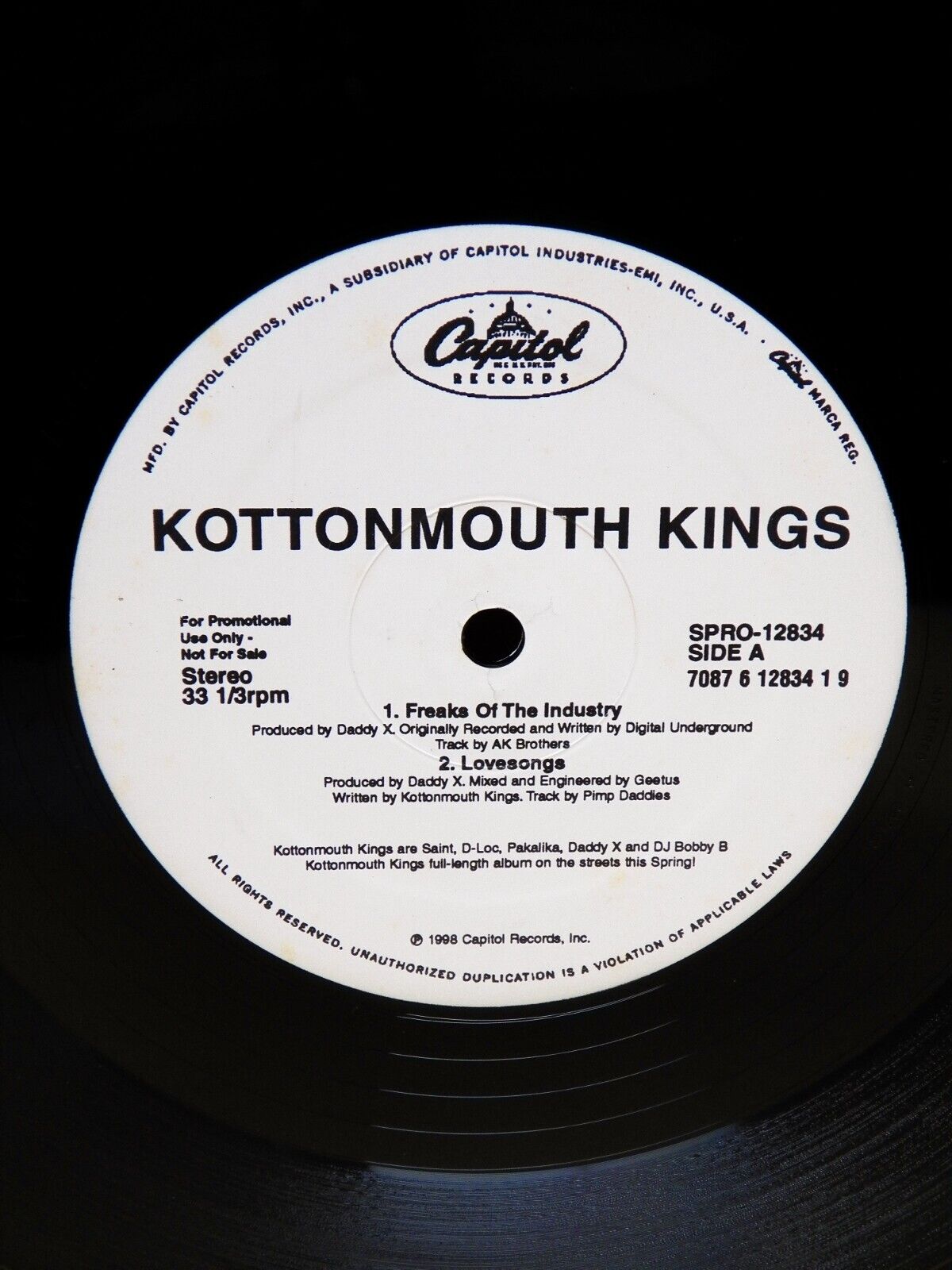 12" EP VG++/EX Kottonmouth Kings Stoners Reeking Havoc 1998 Capitol Promo 12" EP VG++/EX Kottonmouth Kings Stoners Reeking Havoc 1998 Capitol Promo