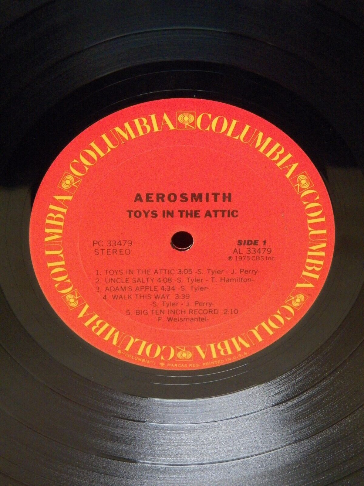 12" LP VG++/EX Aerosmith Toys In The Attic 1975 Columbia Promo PC 33479 12" LP VG++/EX Aerosmith Toys In The Attic 1975 Columbia Promo PC 33479