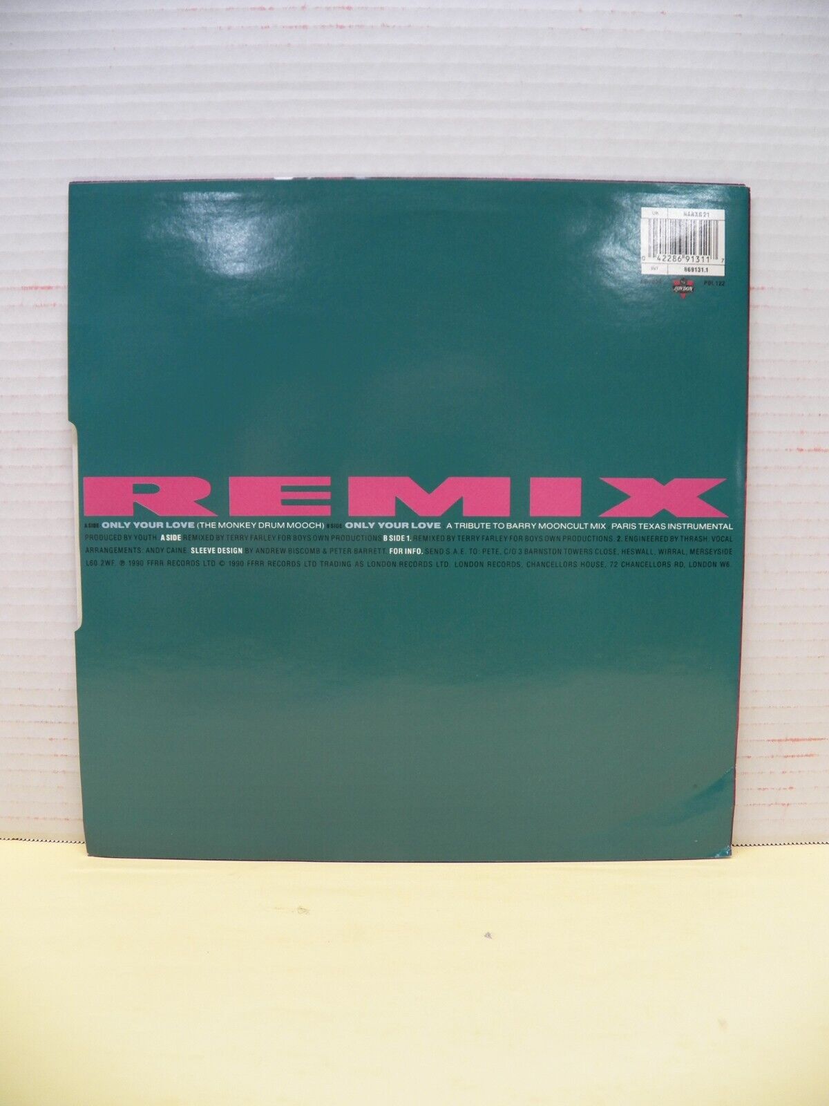 12" Single VG++/EX Bananarama Only Your Love (Remix) 1990 London UK Import 12" Single VG++/EX Bananarama Only Your Love (Remix) 1990 London UK Import