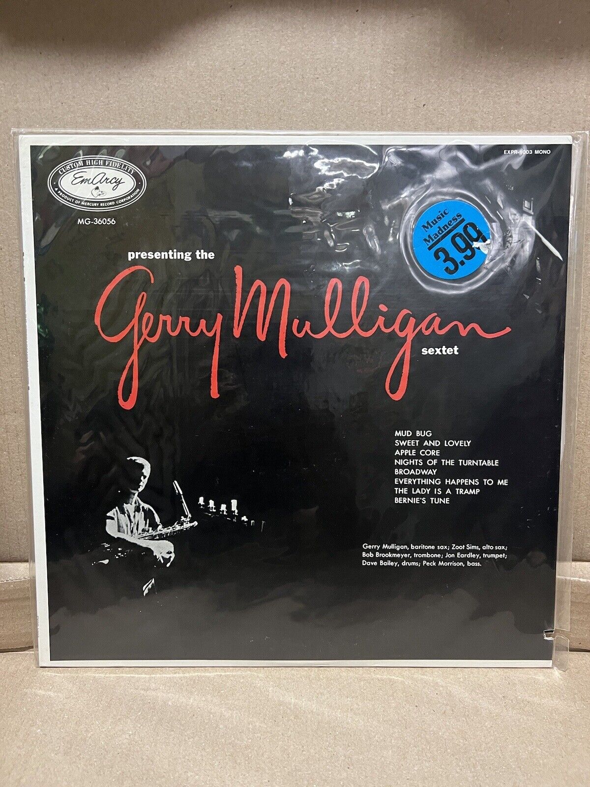 Sealed Vinyl Record LP Presenting The Gerry Mulligan Sextet Japan EXPR 1003 1979 Sealed Vinyl Record LP Presenting The Gerry Mulligan Sextet Japan EXPR 1003 1979
