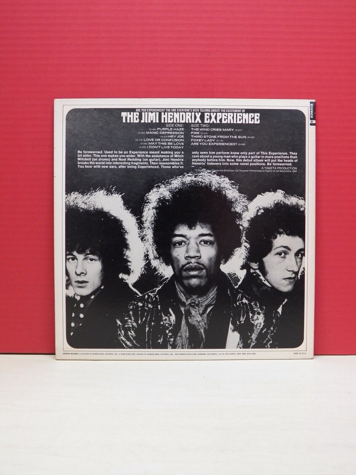 12" LP NM- The Jimi Hendrix Experience Are You Experienced 1979 Reprise Reissue 12" LP NM- The Jimi Hendrix Experience Are You Experienced 1979 Reprise Reissue