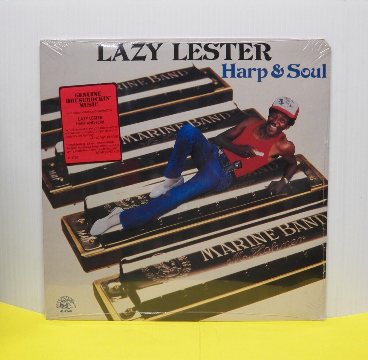 Sealed 12" LP Lazy Lester Harp & Soul 1988 Alligator Records AL 4768 Sealed 12" LP Lazy Lester Harp & Soul 1988 Alligator Records AL 4768