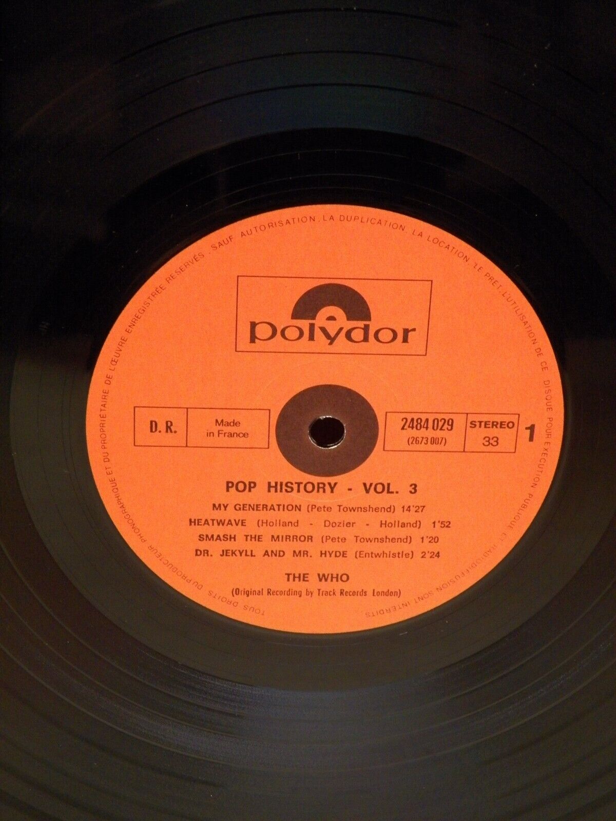 12" 2xLP EX The Who Pop History Vol. 3 Polydor France Import 2673 007 12" 2xLP EX The Who Pop History Vol. 3 Polydor France Import 2673 007