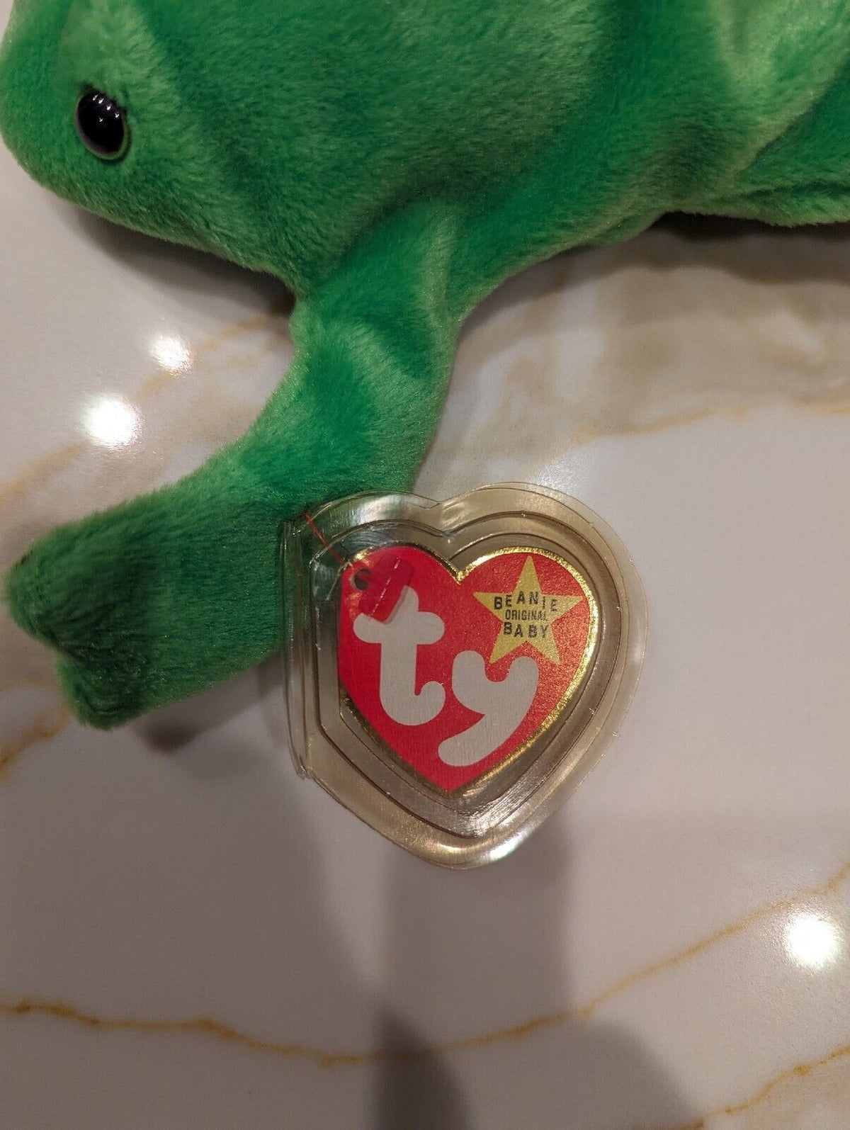 Rare Retired Ty Beanie Baby Legs the Frog Style 4020 1993 PVC Pellets w. Errors Rare Retired Ty Beanie Baby Legs the Frog Style 4020 1993 PVC Pellets w. Errors