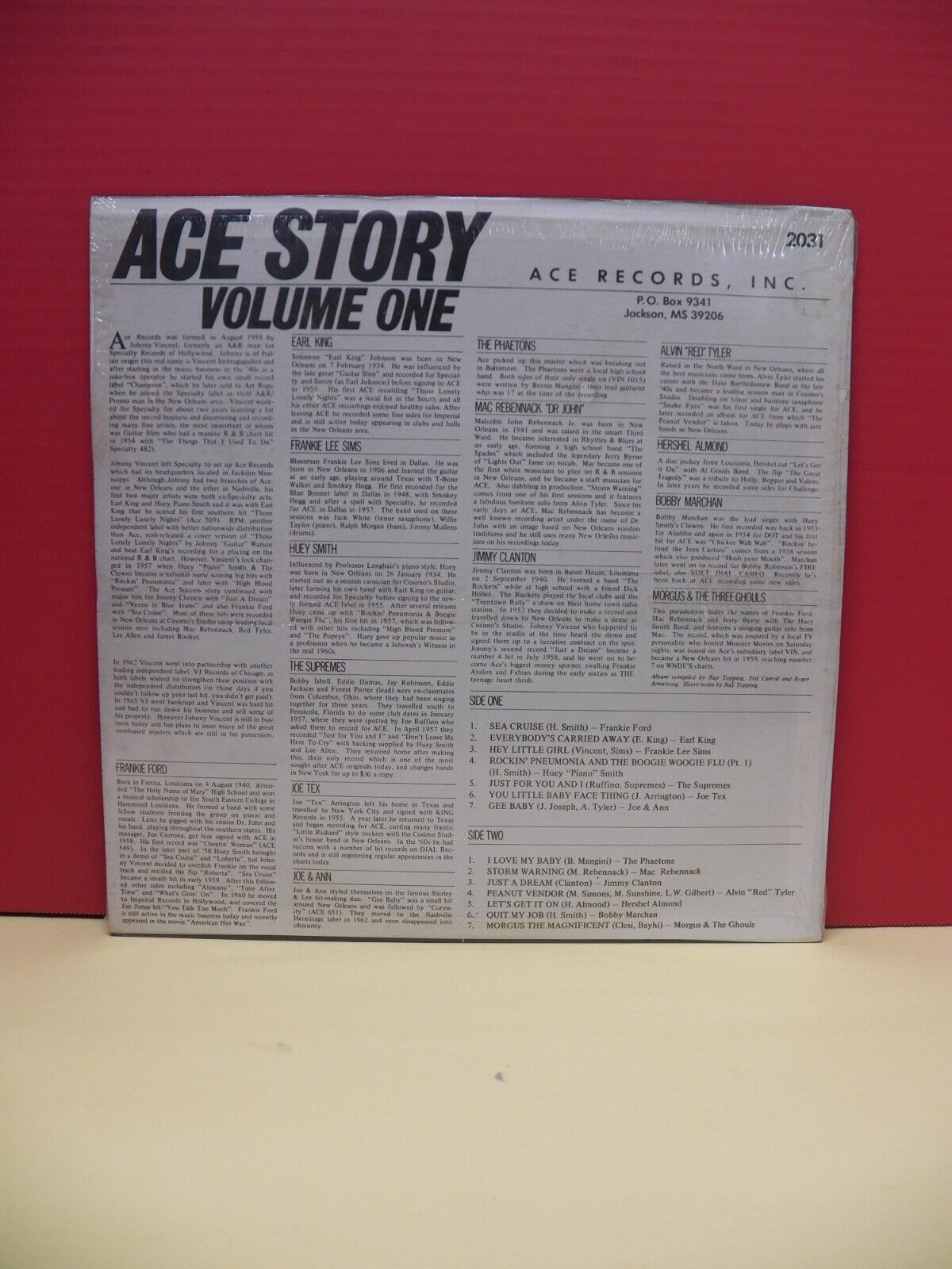 Sealed 12" LP Various Artists Ace Story - Volume One 1979 Ace Records 2031 Sealed 12" LP Various Artists Ace Story - Volume One 1979 Ace Records 2031
